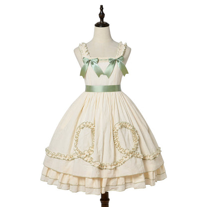 Magic Tea Party - Classic Lolita JSK Dress Solid Color Short Sleeve Dress
