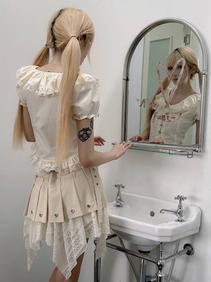 Low waist pleated skirt【s0000009339】