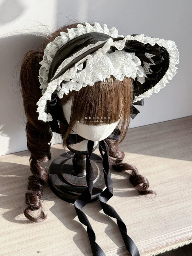 MAID - Elegant Lolita Bonnet Velvet Lolita Hat