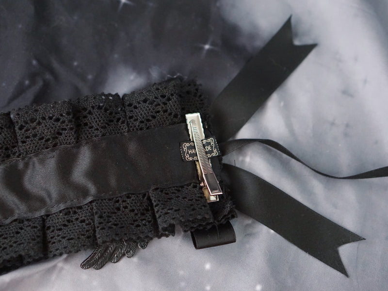 Strange Sugar - Black Wings Halloween Goth Lolita Hairband