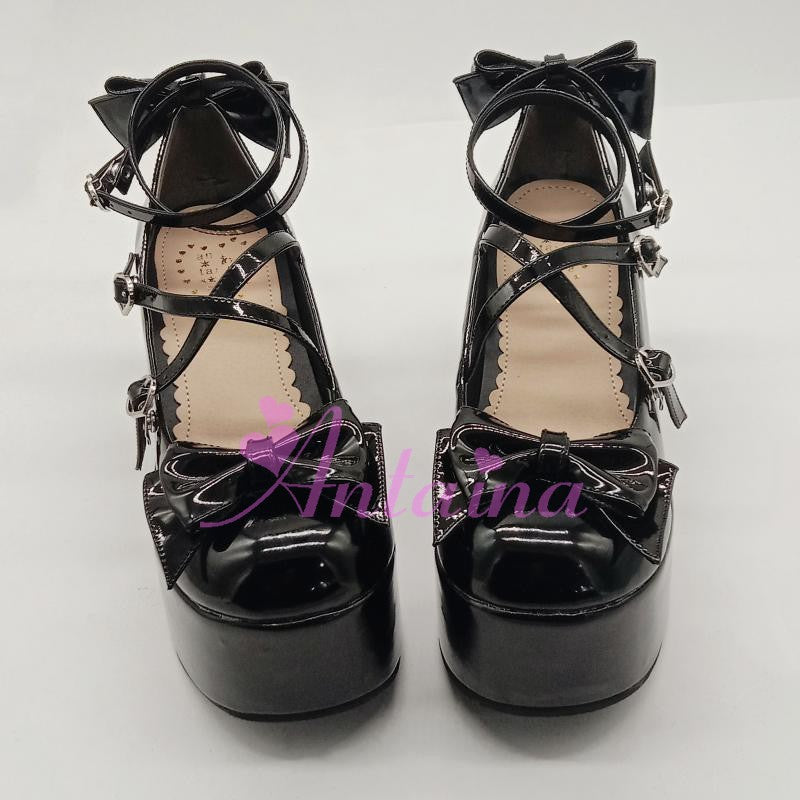 Antaina - Lolita Bow Platform Shoes Multiple Colors