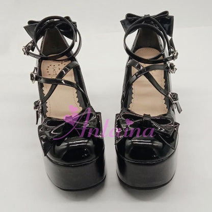Antaina - Lolita Bow Platform Shoes Multiple Colors