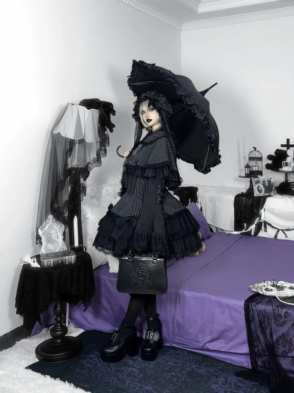 Frozen in time - Bunny Fantasy - Gothic Lolita JSK Dress Princess Sleeve Shirt