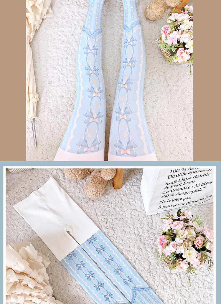 Roji roji - Kawaii 120D Velvet Lolita Tights Multicolors