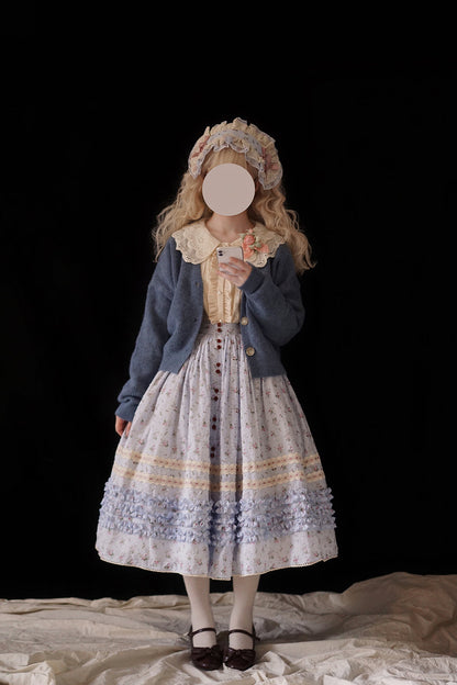 Miss Point - Flowers with Alice - Vintage Lolita Winter Fall Knitted Sweater Coat