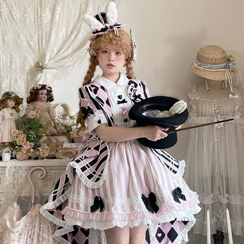 Sakurahime - Werid Theatre - Sweet Lolita Blackpink Stripe OP