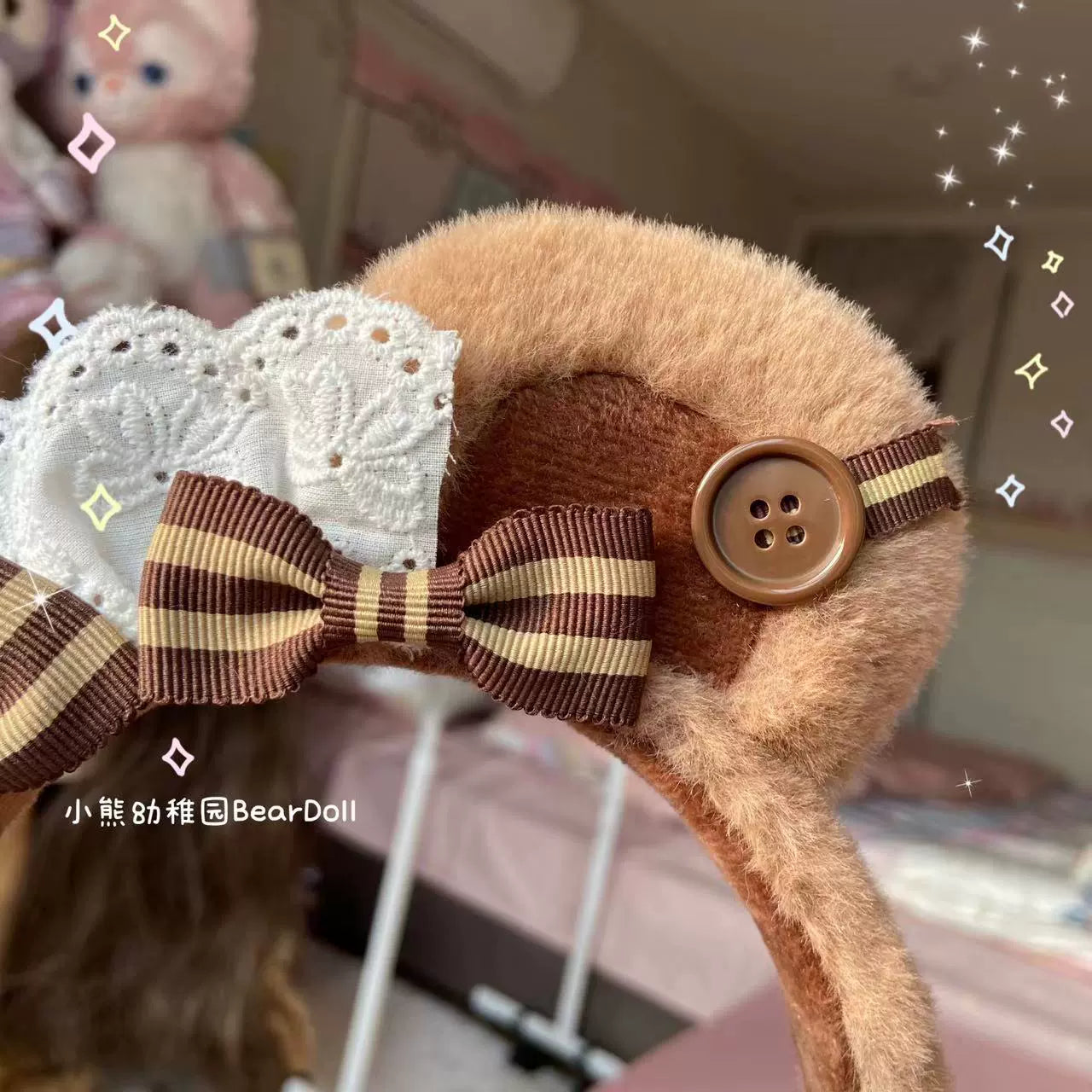 Bear Doll - Kawaii Lolita KC Sweet Butterfly Bow Lolita Headband