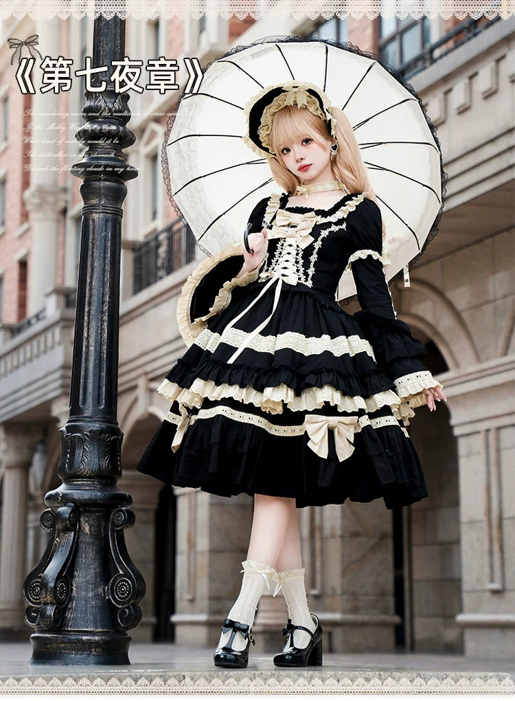 With PUJI - Chapter Seven - Spring Cotton Lolita OP Dress Doll-Like Dress