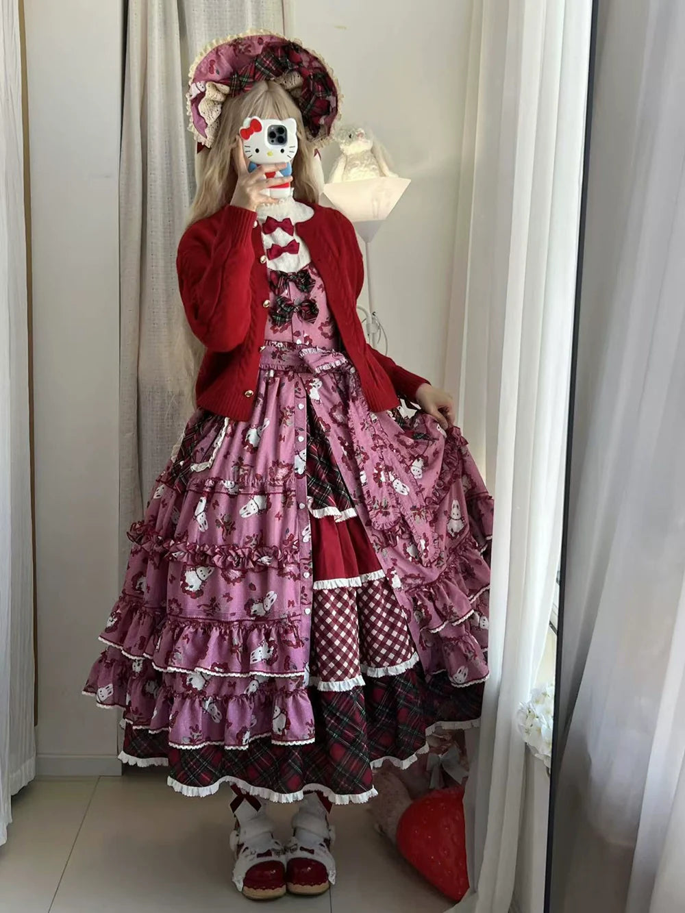 Miss Point - Forest Berry Bunny - Sweet Lolita JSK Elegant Bunny Print Dress