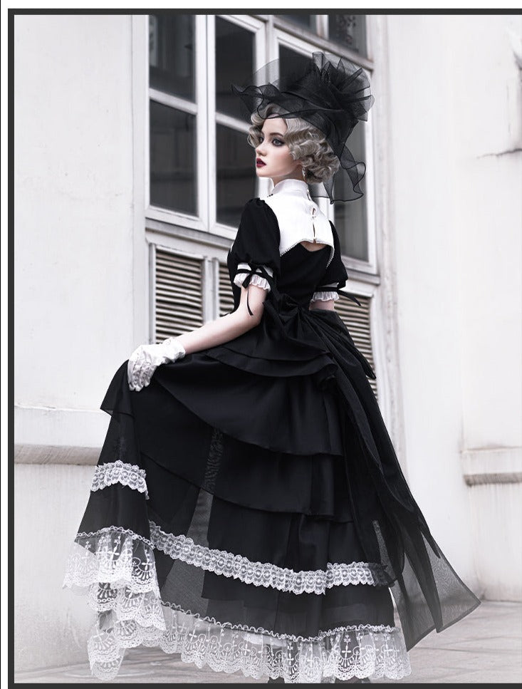 With PUJI - Prayer of the Dead - Gothic Nun Lolita OP Dress