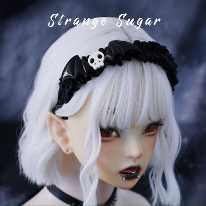 Strange Sugar - Gothic Hair Accessories Set Skulls Sharks Lolita Clips Headbands