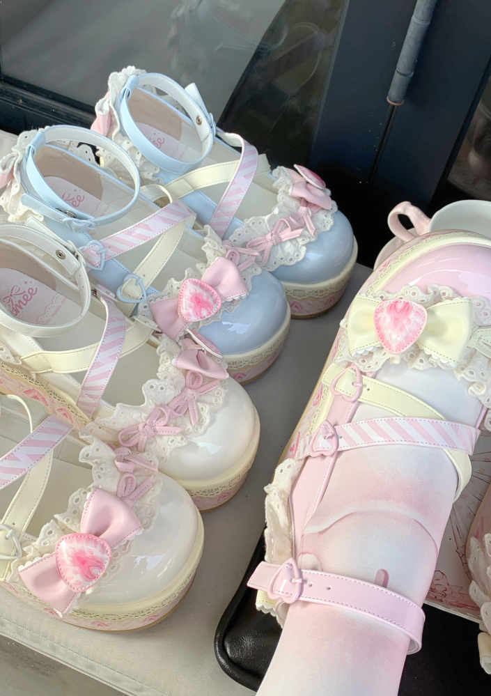 Aimee - Strawberry Limited - Sweet Lolita Platform Shoes Girlish Shoes