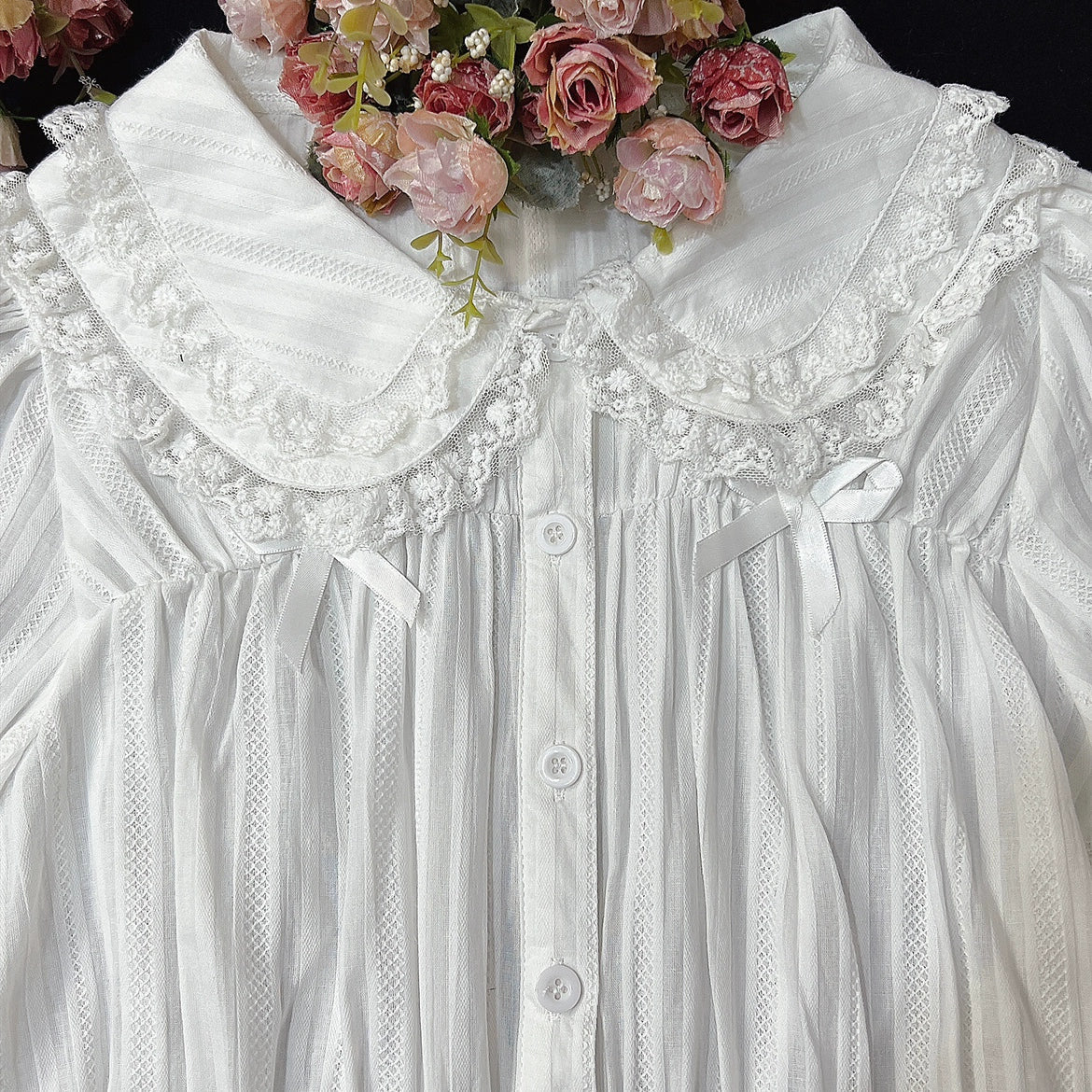 DMFS Lolita - Sweet Lolita Shirt Doll Collar Blouse High-waisted