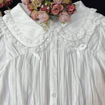 DMFS Lolita - Sweet Lolita Shirt Doll Collar Blouse High-waisted