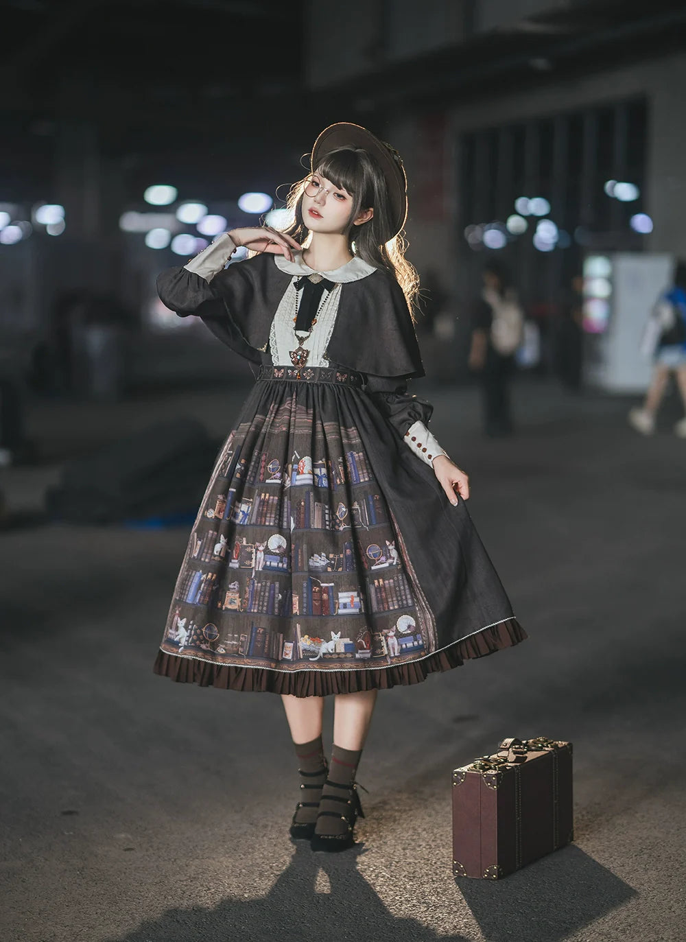 Miss Point - German Bookshelf - Classic Lolita OP Dress & Detachble Cape