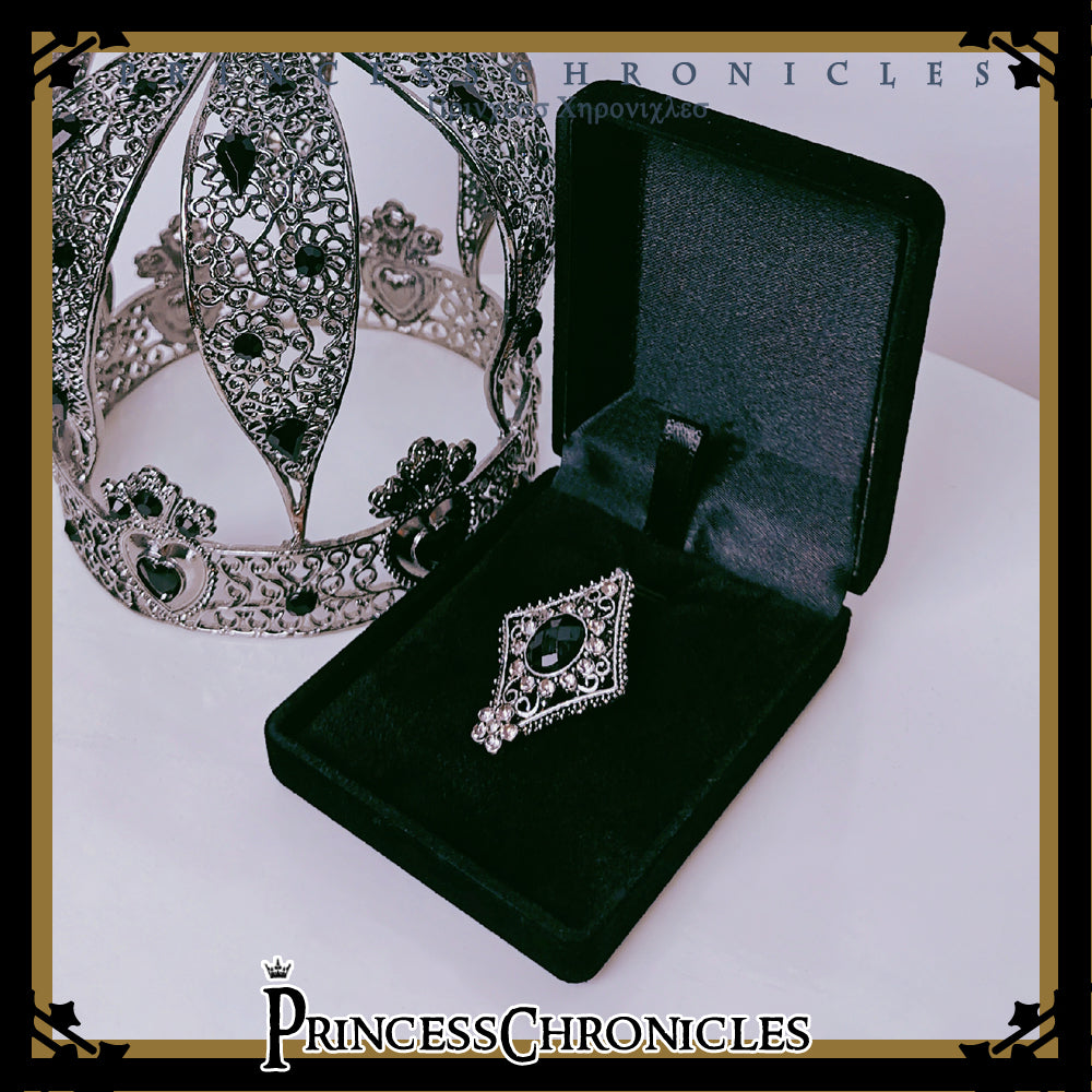 Princess Chronicles - Black and Blue - Gothic Lolita Brooch