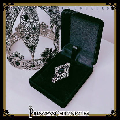 Princess Chronicles - Black and Blue - Gothic Lolita Brooch