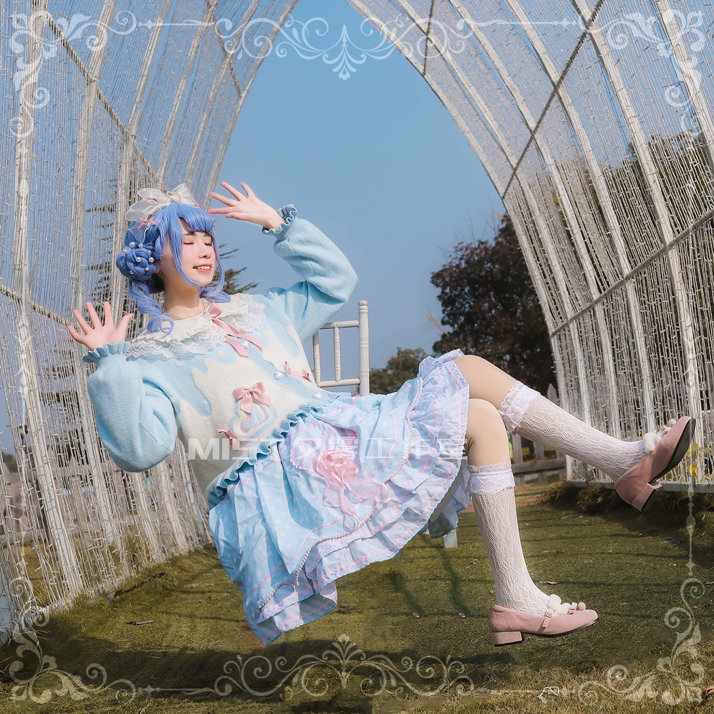 MIST - Beating Heart - Sweet Lolita Thick Sweater Coat Puff Sleeve