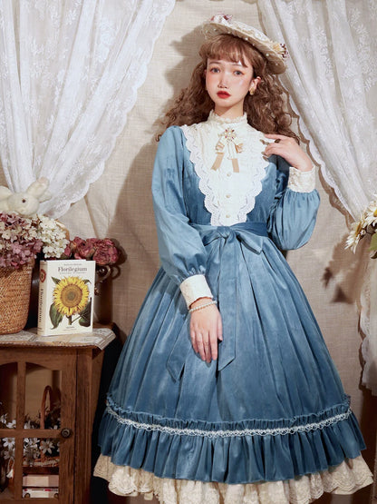 Miss Point - Customized Lolita Dress Vintage Elegant Velvet OP Dress