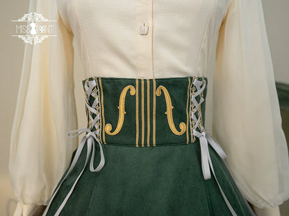 Miss Point - Golden Movement - Elegant Lolita Fishbone Skirt Customized