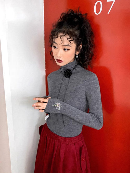 Turtleneck wool knit【s0000010369】