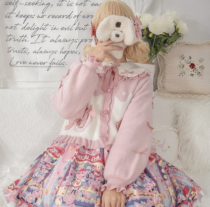 MIST - Beating Heart - Sweet Lolita Thick Sweater Coat Puff Sleeve
