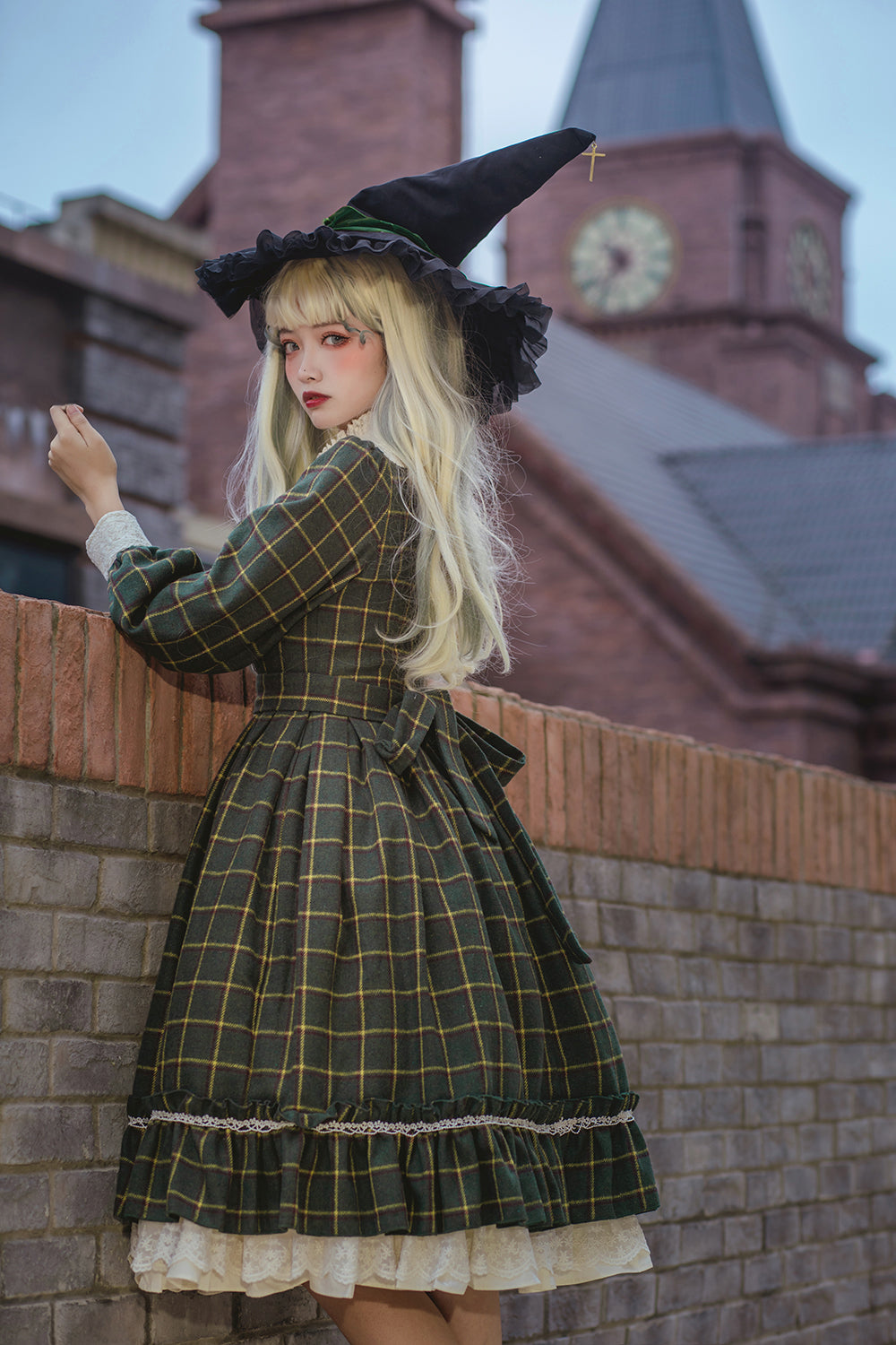 Miss Point - Rose Silhouette 3.0 - Plaid Vintage Classic Lolita OP