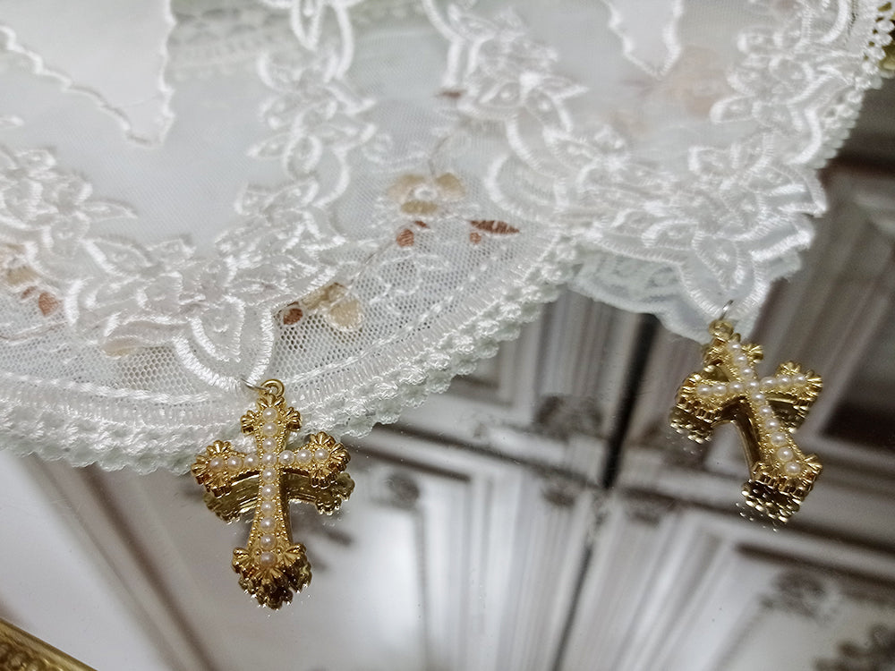 Miss point - Rose Silhouette - Lace Bow KC Lolita Accessories