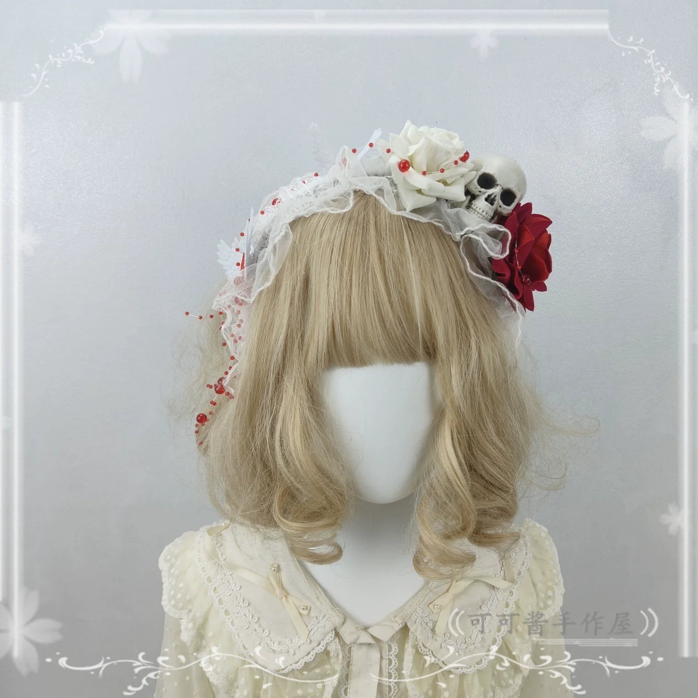 Cocoa Jam - Halloween Gothic Lolita Accessories, White Bride Style