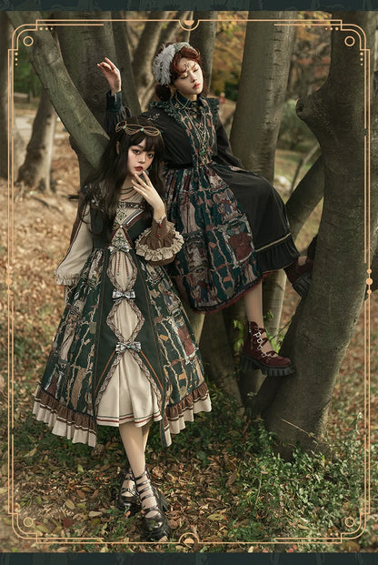 YingLuoFu - Tarot - Elegant Lolita Dress Classicl Court Style Lolita OP Salopette