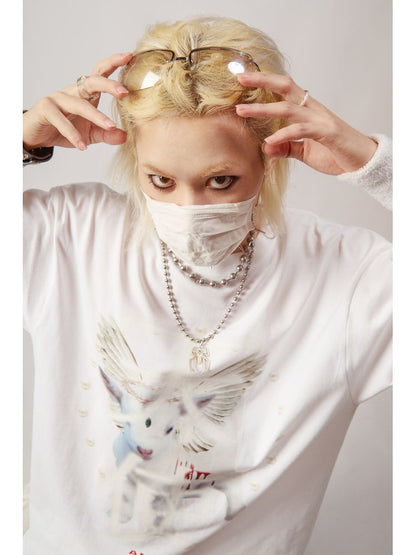 Angel and Devil loose T-shirt【s0000001845】