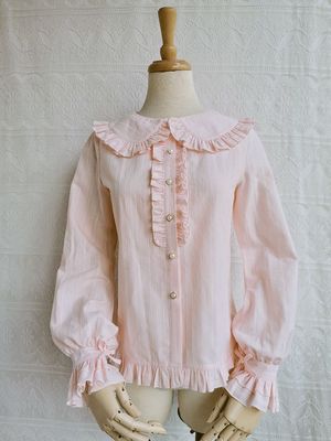 Yilia - Cotton Lolita Blouse, Autumn and Winter Japanese Style