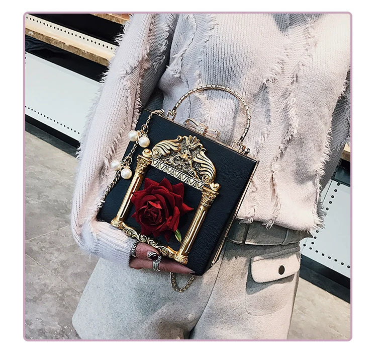 Prime Sister - Gothic Lolita Retro Bag Baroque Square Crossbody Bag