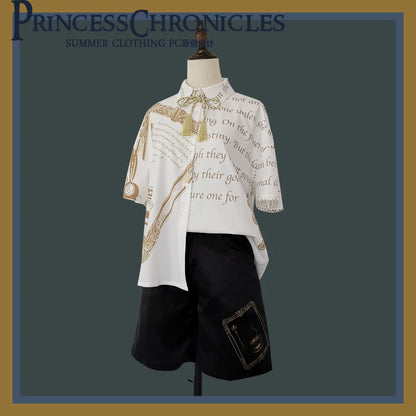 Princess Chronicles - Dark Fairy Tale - Ouji Lolita Casual Shorts Shirts