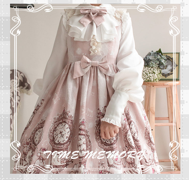 Time Memory - Elegant Lolita Slim Fit Mutton Sleeve Blouse