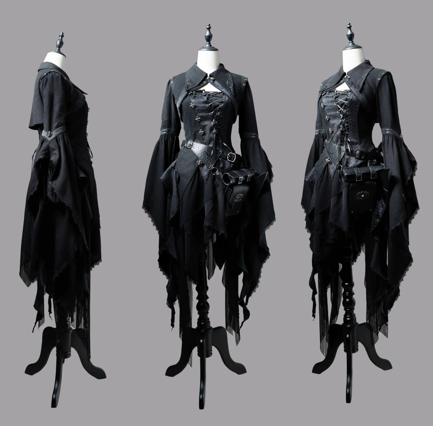 Wuyuzhe - Dragoon Knight 3.0 Version - Western Fantasy Style Lolita Irregular Skirt Set Lolita Vest