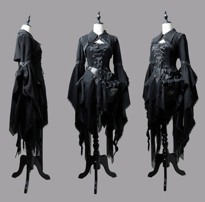 Wuyuzhe - Dragoon Knight 3.0 Version - Western Fantasy Style Lolita Irregular Skirt Set Lolita Vest