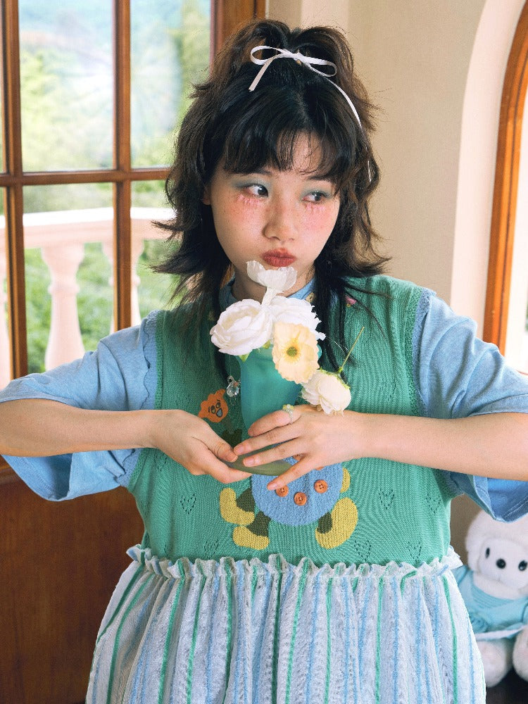 Ladybug knitted skirt 【s0000002634】