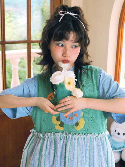 Ladybug knitted skirt 【s0000002634】