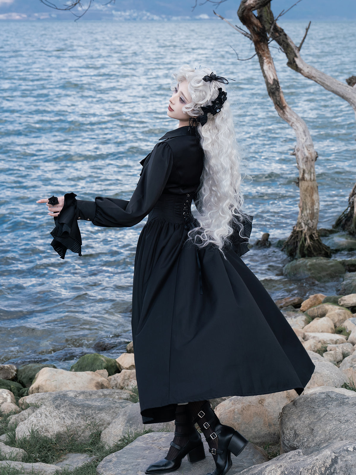 Muppet Mind Ben - Dream - Ouji Lolita Blouse Elegant V-neck Swallowtail Hem Shirt