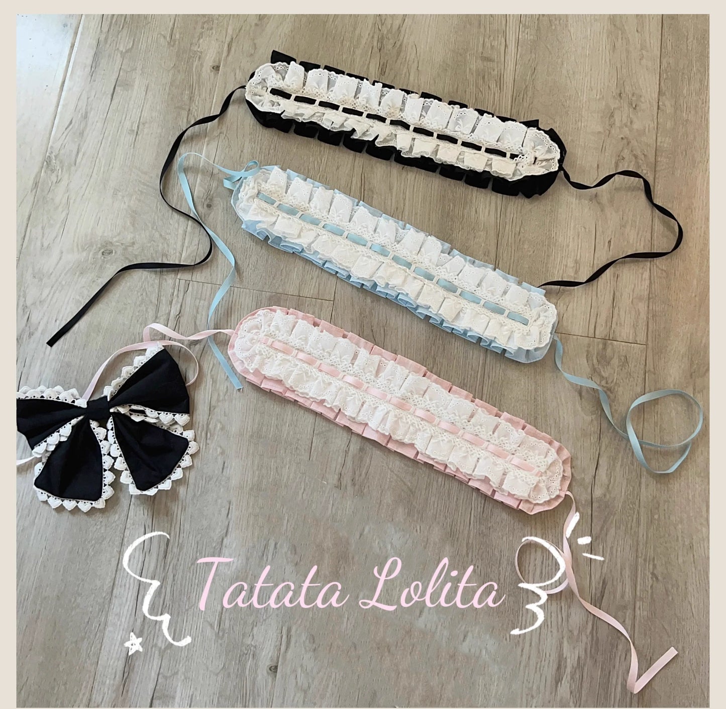 TaTaTa Lolita - Otome Heart - Cotton Old School Lolita JSK Dress Suit, Heart-Shaped Lace Trim