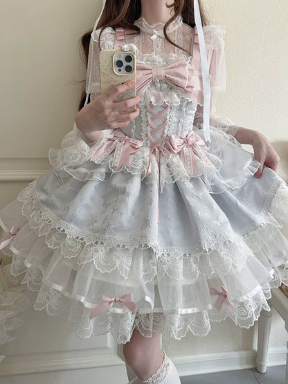 Sugar Girl- Fleeting Isle - Sweet Lolita Ballet Style Jumper Dress