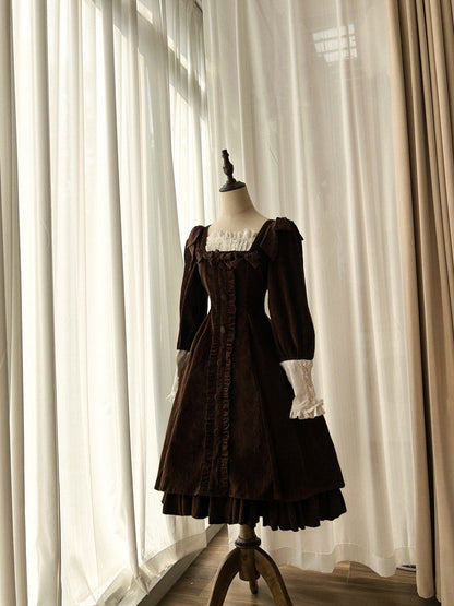Sweet Wood - Annie's Gift - Elegant Velvet Lolita OP Dress