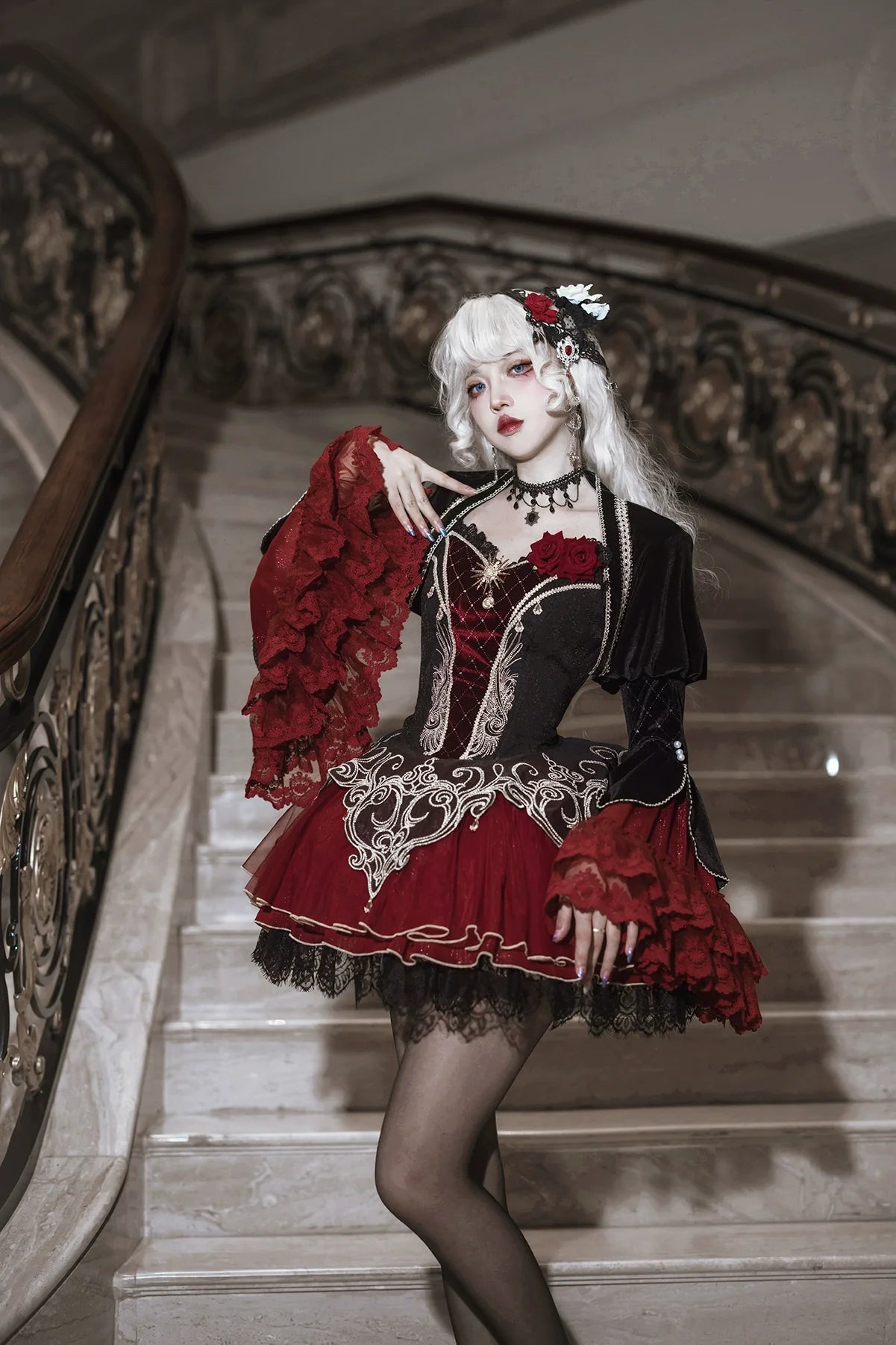 Letters from Unknown Star - Blood Feast - Gothic Lolita JSK Suit Daily Goth Dress