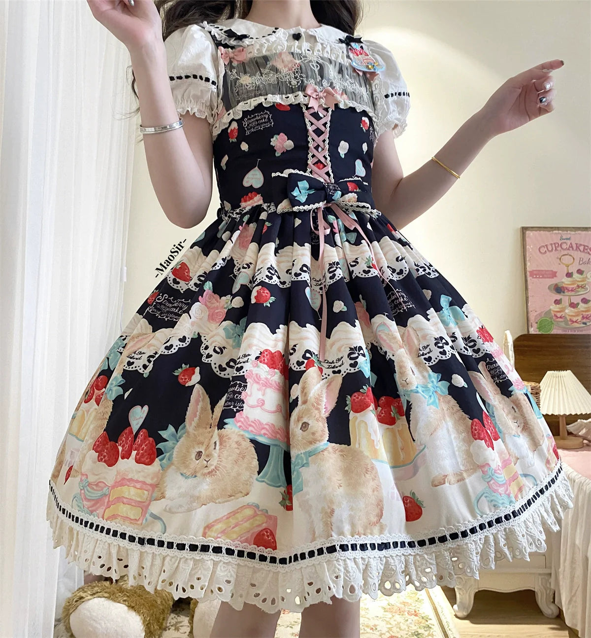Dark Star Island - Honey Bunny Cake - Sweet Lolita JSK/OP/Strap SK/Shirt