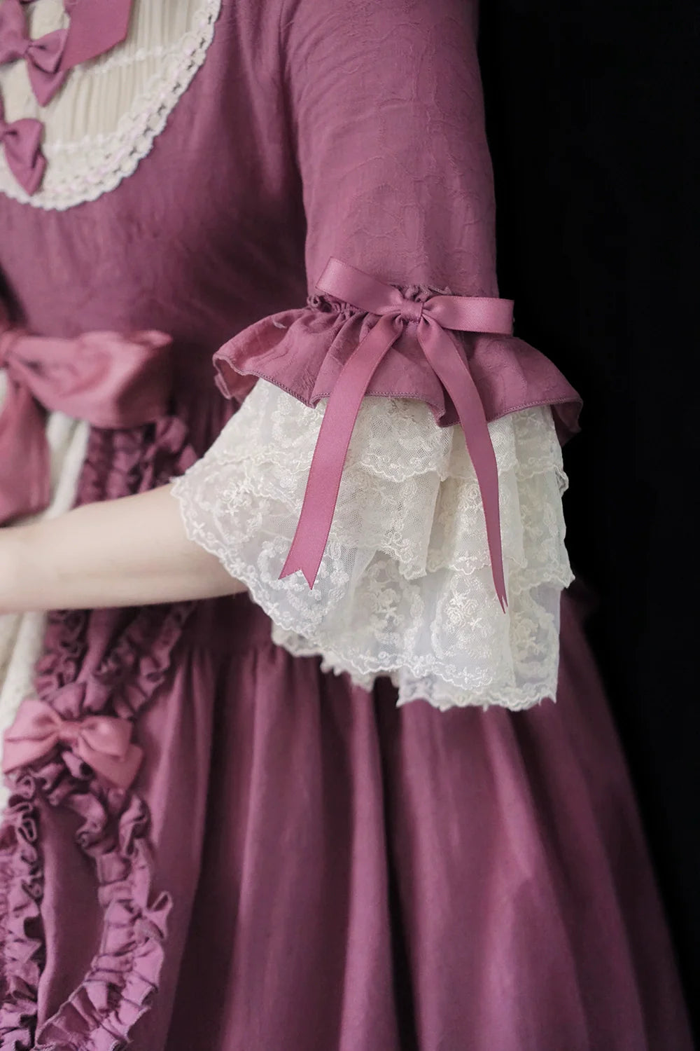 Miss Point - Lilyka Garden - Classic Lolita OP Dress Set Elegant Floral Wall Princess Sleeve