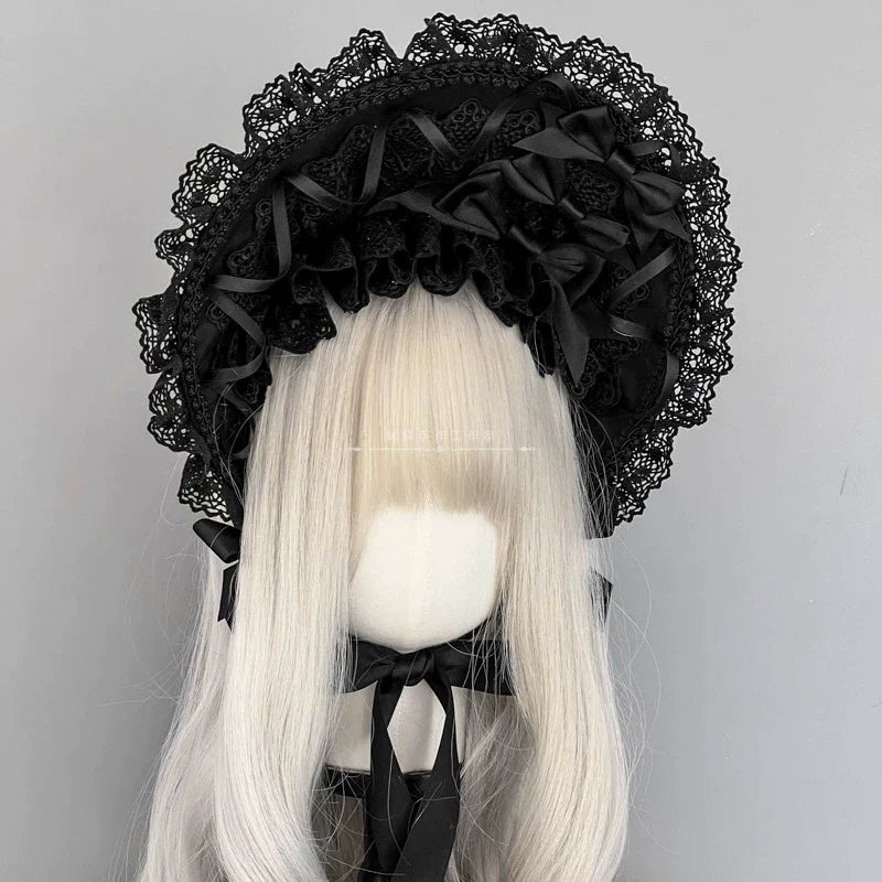 MAID - Elegant Lolita Bonnet Velvet Lolita Hat