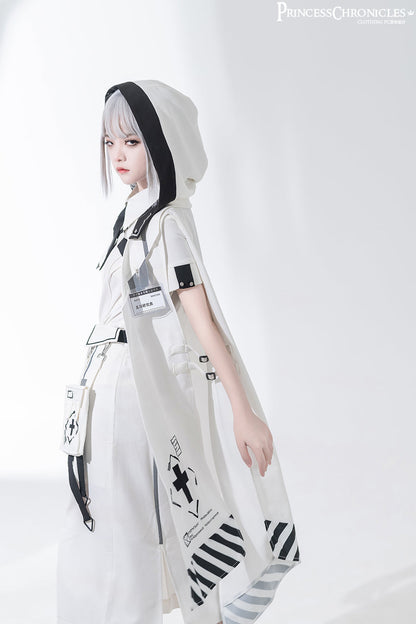 Princess Chronicles - Dry sea and Ashlar - Techwear-inspired White Cloak Set