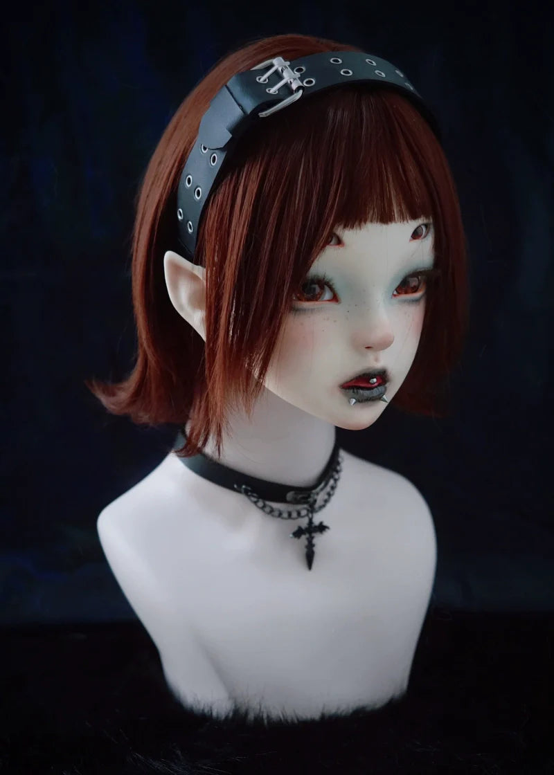 Strange Sugar - Gothic Lolita KC Faux Leather Punk Lolita Hair Accessories