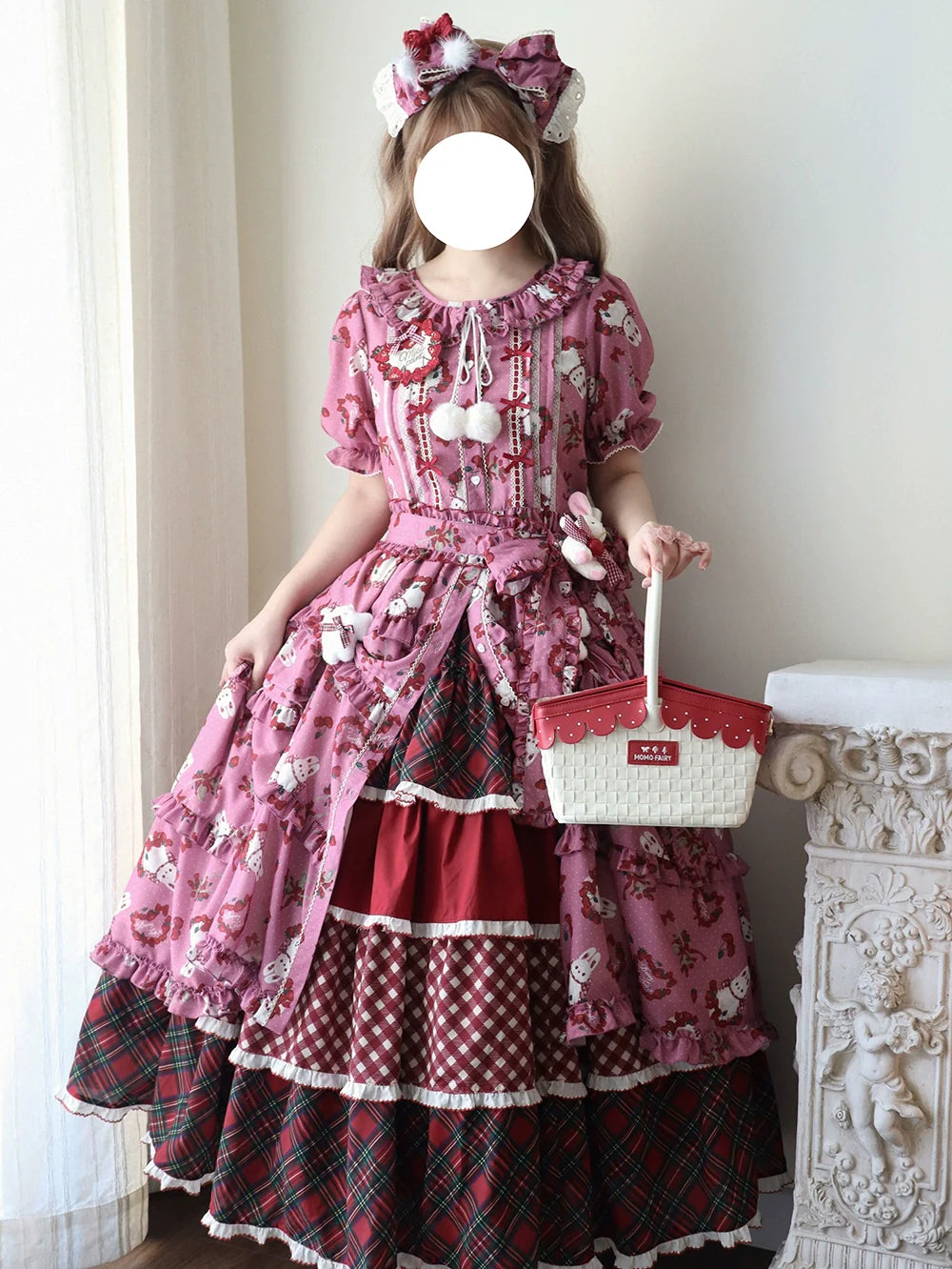 Miss Point - Forest Berry Bunny - Sweet Lolita Plaid Skirt Tiered Ruffles Spring SK